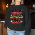 Dad And Mom Birthday Boy Mouse Family Matching Women Sweatshirt Funny Gifts