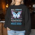 Damen Damit Meinater Im Himmel Weiß Wie Sehr Ich Papa Liebe Undermisse Mit-Ausschnitt Sweatshirt Frauen Lustige Geschenke