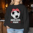 Damen Fußball Mama Sohn Tochter Fußballer Mutter Fußballspieler Mit-Ausschnitt Sweatshirt Frauen Lustige Geschenke