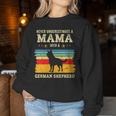 Damen Lustiger Deutscher Schäferhund Mama Haustier Besitzer K9 Polizei Hund Papa Mit-Ausschnitt Sweatshirt Frauen Lustige Geschenke