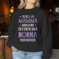 Día De La Madre Y La Abuela Italiana Festa Mamma E Nonna Cuello Sudadera Mujer Regalos divertidos