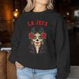 Dia De Los Muertos La Jefa Catrina Ladies Day Of Dead Women Sweatshirt Funny Gifts
