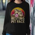 Dog Pitbull Resting Pit Face For Pitbull Lovers Women Sweatshirt Unique Gifts
