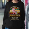 Don't Mess With Mamasaurus Autism Mom Mother's Day Women Sweatshirt Unique Gifts