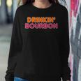 Drinking Bourbon Whiskey Donut Style Women Sweatshirt Unique Gifts