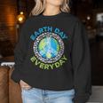 Earth Day Everyday Peace Earth Animals Teacher Women Sweatshirt Funny Gifts
