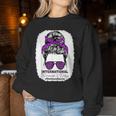 Embrace Equity International Day 2024 Messy Bun Women Sweatshirt Personalized Gifts