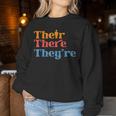 English Teacher Their There Theyre Grammar Women Women Sweatshirt Unique Gifts