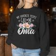 My Favorite People Call Me Oma Floral Birthday Oma Women Sweatshirt Personalized Gifts