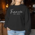 Fiancée Est 2024 Future Wife Engaged Her Engagement Women Sweatshirt Funny Gifts