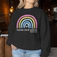 Fighting For My Rainbow Ivf Strong Infertility Egg Retrieval Women Sweatshirt Unique Gifts