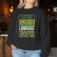 If At First You Don't Succeed Vintage Language Teacher Women Sweatshirt Personalized Gifts