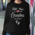 First Time Grandma 2024 Cute Heart Mother's Day New Grandma Women Sweatshirt Unique Gifts