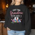 First Time Grandma Est 2024 Mother's Day Grandmother Women Sweatshirt Unique Gifts