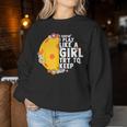 Floral I Know I Play Like A Girl Try To Keep Up Pickleball Women Sweatshirt Unique Gifts