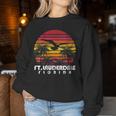 Fort Ft Lauderdale Florida Fl Beach Vintage Retro Women Sweatshirt Unique Gifts