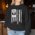 Freedom & Whiskey Usa Flag Patriotic Bourbon Drinkers Women Sweatshirt Unique Gifts