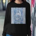 French Blue Toile Floral Chinoiserie And Ginger Jars Women Sweatshirt Unique Gifts