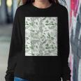 French Green Toile Chinoiserie With Flowers Leopards Women Sweatshirt Unique Gifts