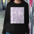 French Mauve Toile Chinoiserie With Flowers Leopards Women Sweatshirt Unique Gifts