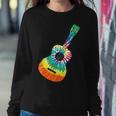 Fun Hippie Rainbow Tie Dye Acoustic Guitar Women Sweatshirt Unique Gifts