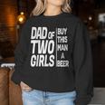 Daddy Dad Of Two Girls Father's Day From Daughter Women Sweatshirt Unique Gifts