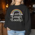 Goth Gothic Parody Rainbow Lurk Laugh Loathe Women Sweatshirt Unique Gifts