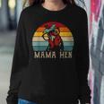 Mama Hen Vintage Retro Chicken Mom Mother Women Sweatshirt Unique Gifts