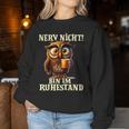 Owl With Coffee Nerv Nicht Bin Im Ruhestand Pensioner Sweatshirt Frauen Lustige Geschenke