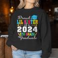 Proud Lil Sister Of A Class Of 2024 5Th Grade Graduate Women Sweatshirt Unique Gifts