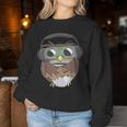 Sarcastic Coffee & Owl Lovers Cute Vintage Gamer Women Sweatshirt Unique Gifts