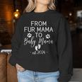From Fur Mama To Baby Mama Est 2024 New Mom Dog Lover Women Sweatshirt Unique Gifts