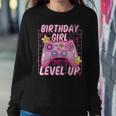 Gamer Girl Birthday Level Up Video Games Cute Kawaii Retro Women Sweatshirt Unique Gifts