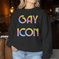 Gay Icon Legend Rainbow Flag Pride Lgbt Meme Queer T-S Women Sweatshirt Unique Gifts