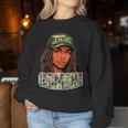 Gemini Queen Black Woman Camo Hat Locs Birthday Women Sweatshirt Unique Gifts