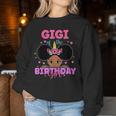 Gigi Of The Birthday Girl Melanin Afro Unicorn Princess Women Sweatshirt Personalized Gifts