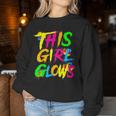 This Girl Glows Cute Girls Tie Dye Party Team Women Sweatshirt Unique Gifts