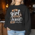 This Girl Runs On Jesus And Country Music Christian Girls Women Sweatshirt Unique Gifts