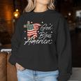 God Bless America Fourth Of July Christian Patriot Usa Flag Women Sweatshirt Unique Gifts