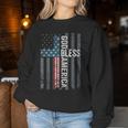God Bless America Patriotic Christian Cross Usa Flag Women Sweatshirt Unique Gifts