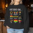 God Says I Am Christian Melanin Black History Junenth Women Sweatshirt Unique Gifts
