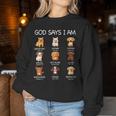 God Says I Am Cute Dogs Bible Verse Christian Boys Girls Women Sweatshirt Unique Gifts
