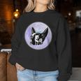 Gothic Cats Full Moon Aesthetic Vaporwave Women Sweatshirt Unique Gifts