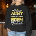 Graduate Senior 2024 Proud Aunt Of A 2024 Graduate Women Sweatshirt Funny Gifts