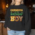 Grandma Of The Birthday Boy Lion Family Matching Women Sweatshirt Funny Gifts