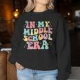 Groovy In My Middle School Era Back To School Teacher Women Sweatshirt Unique Gifts