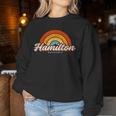 Hamilton Massachusetts Ma Vintage Rainbow Retro 70S Women Sweatshirt Unique Gifts