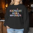 Happiest Girl On Earth Family Trip Women Sweatshirt Personalized Gifts