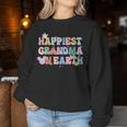 Happiest Grandma On Earth Family Trip Happiest Place Women Sweatshirt Funny Gifts