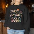 Happiness Is Being A Lolli Floral Lolli Mother's Day Women Sweatshirt Funny Gifts